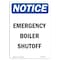 Signmission OSHA Notice, 7" Height, Emergency Boiler Shutoff Sign, 7" X 5", Portrait OS-NS-D-57-V-11770 - alternate 1